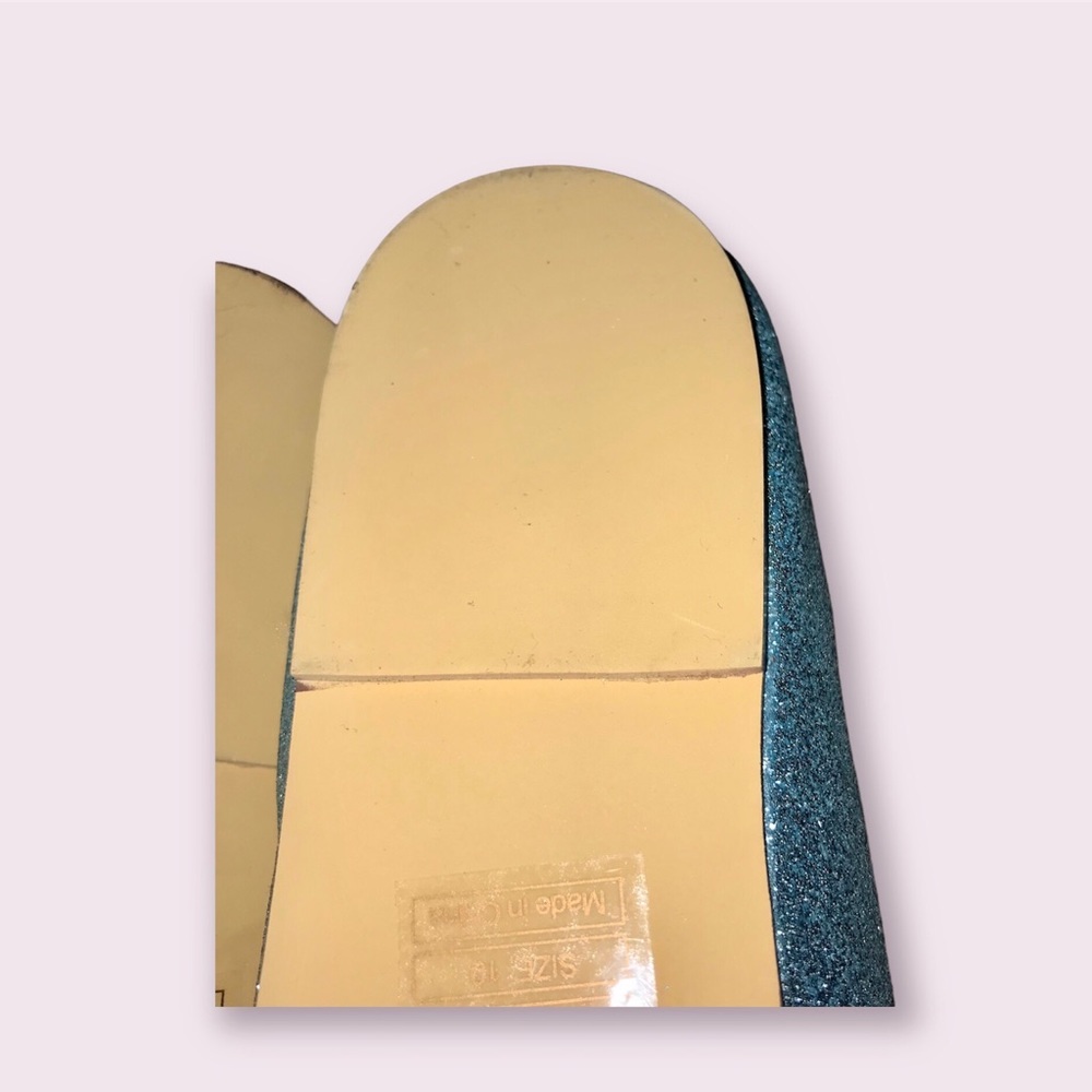 BAIT Size 10 Sky blue glittery bling flats - Picture 7 of 9